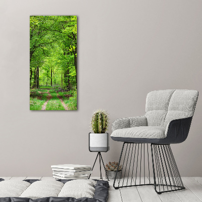 Foto obraz na płótnie do salonu pionowy Zielony las