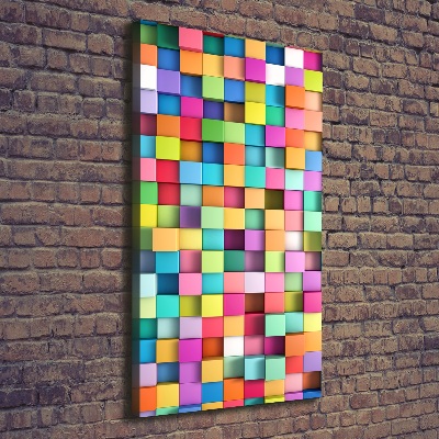 Foto obraz na płótnie pionowy Abstrakcja kwadraty