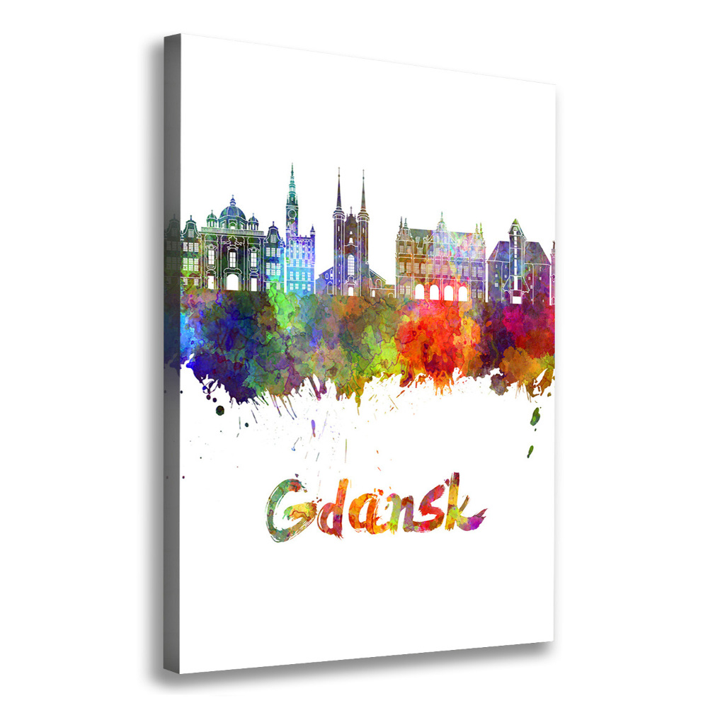 Foto obraz na płótnie pionowy Kolorowy Gdańsk