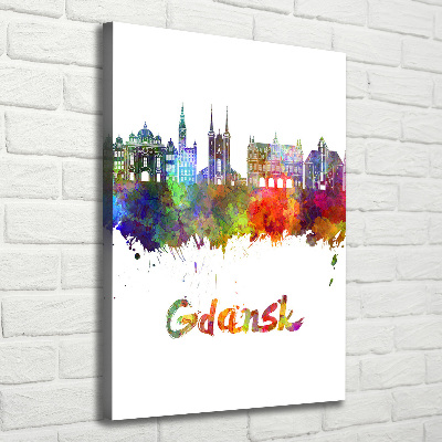 Foto obraz na płótnie pionowy Kolorowy Gdańsk