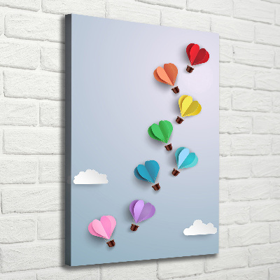 Foto obraz canvas pionowy Balony serca