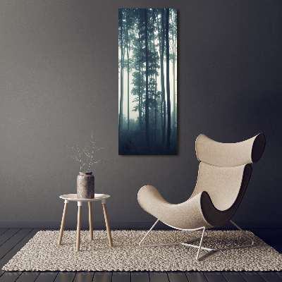 Foto obraz canvas pionowy Mgła w lesie