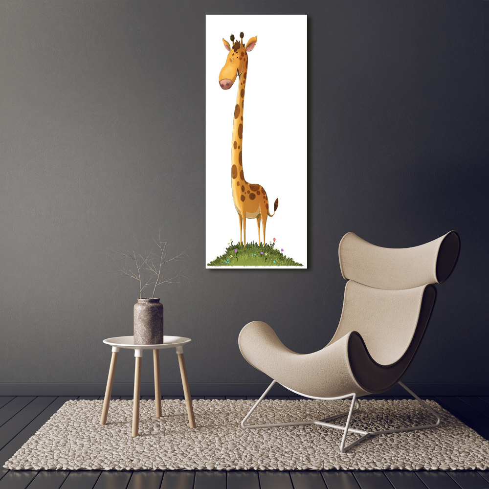 Nowoczesny fotoobraz canvas na ramie pionowy Żyrafa