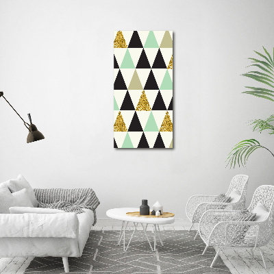 Foto obraz na płótnie pionowy Kolorowe trójkąty