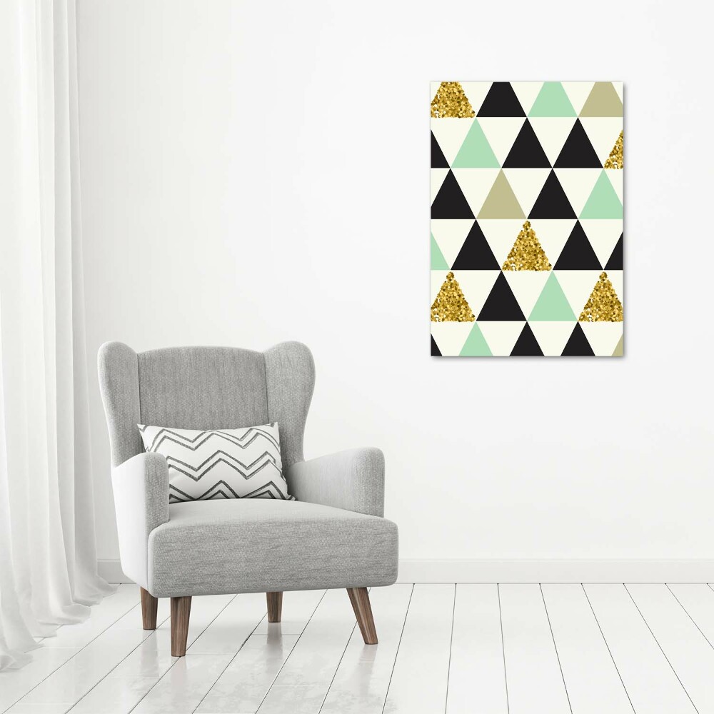 Foto obraz na płótnie pionowy Kolorowe trójkąty