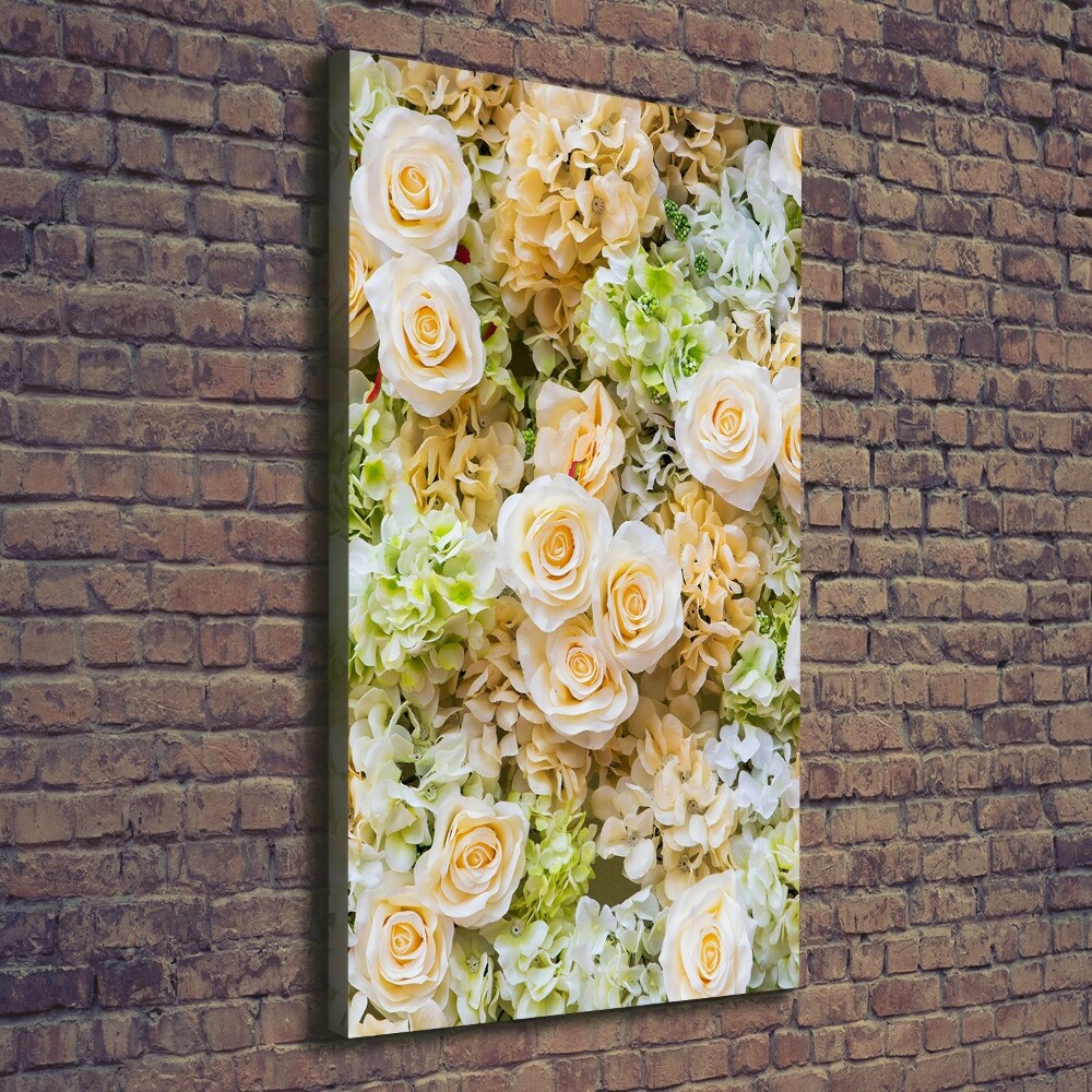 Foto obraz na płótnie pionowy Weselne kwiaty