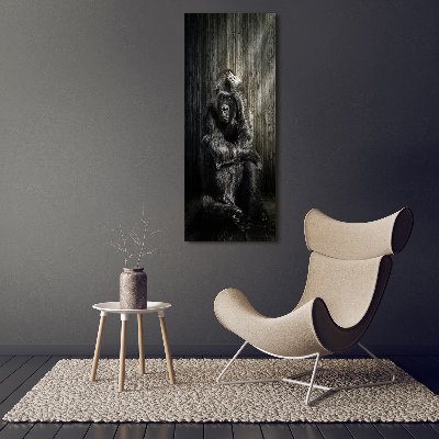 Foto obraz drukowany na płótnie pionowy Goryl