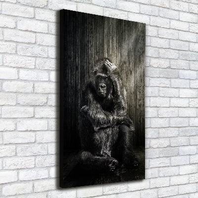 Foto obraz drukowany na płótnie pionowy Goryl