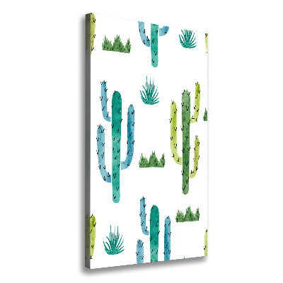 Nowoczesny obraz canvas na ramie pionowy Kaktusy