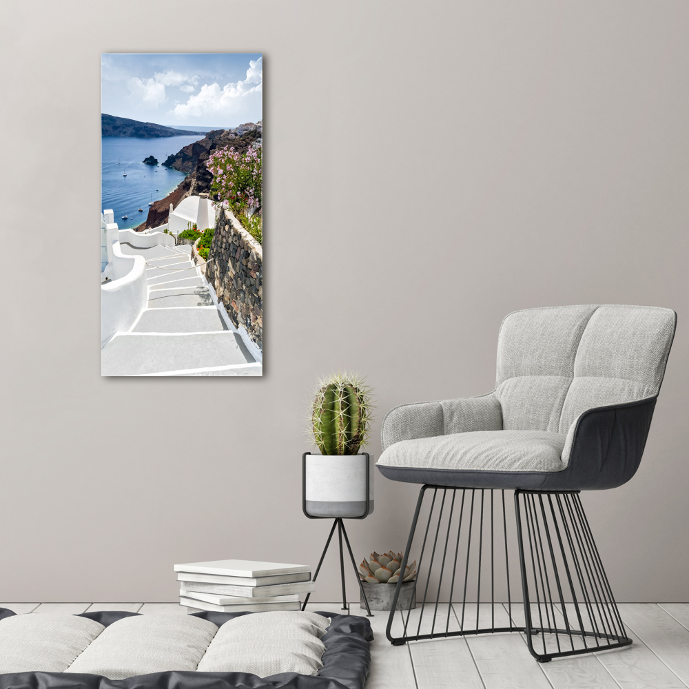 Foto obraz na płótnie pionowy Santorini Grecja