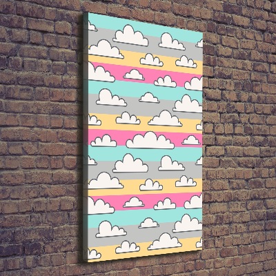 Foto obraz na płótnie pionowy Chmury kolorowe tło
