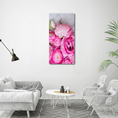 Foto obraz na płótnie pionowy Różowe jaskry