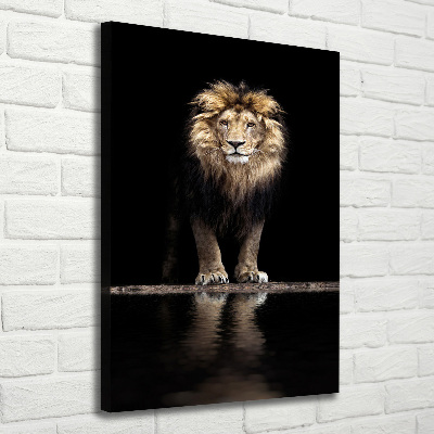 Foto obraz na płótnie do salonu pionowy Portret lwa