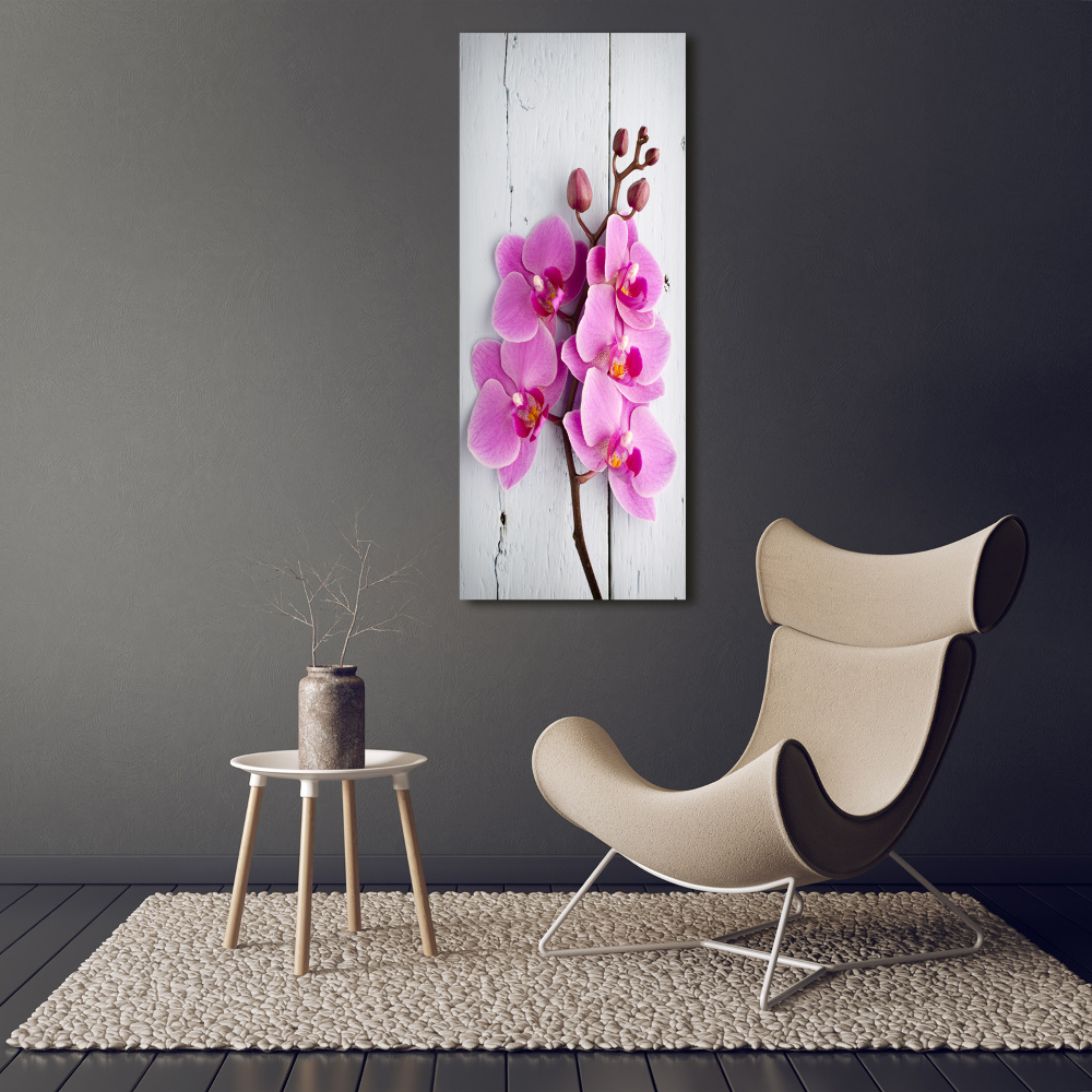 Foto obraz na płótnie pionowy Różowa orchidea