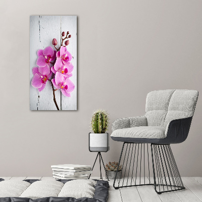 Foto obraz na płótnie pionowy Różowa orchidea