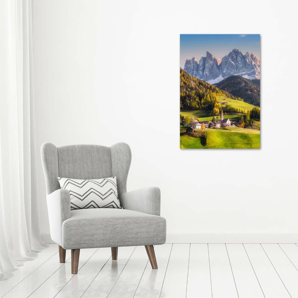 Foto obraz na płótnie pionowy Miasteczko w górach