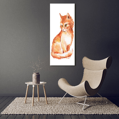 Foto obraz na płótnie do salonu pionowy Rudy kot