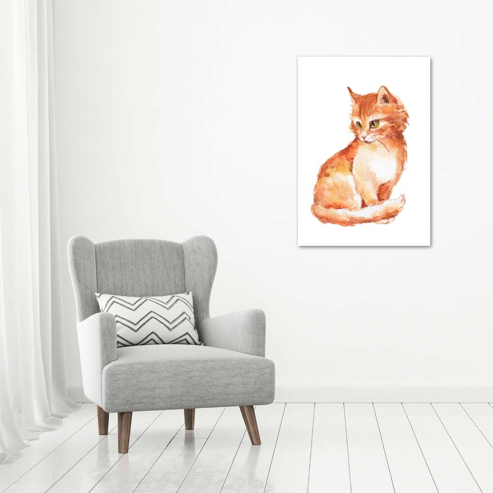 Foto obraz na płótnie do salonu pionowy Rudy kot