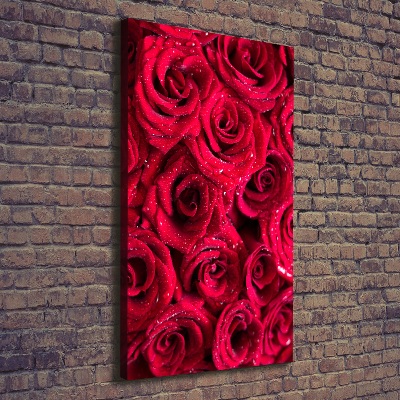 Foto obraz na płótnie pionowy Czerwone róże