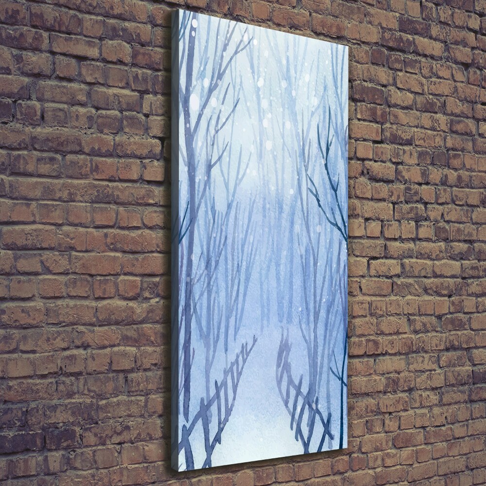 Foto obraz na płótnie do salonu pionowy Las zimą