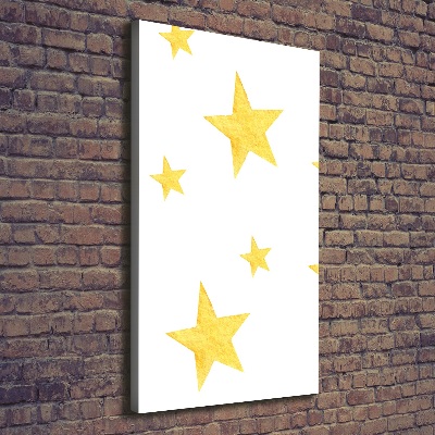 Foto obraz na płótnie pionowy Żółte gwiazdy