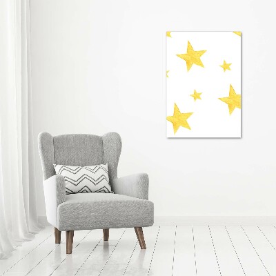 Foto obraz na płótnie pionowy Żółte gwiazdy