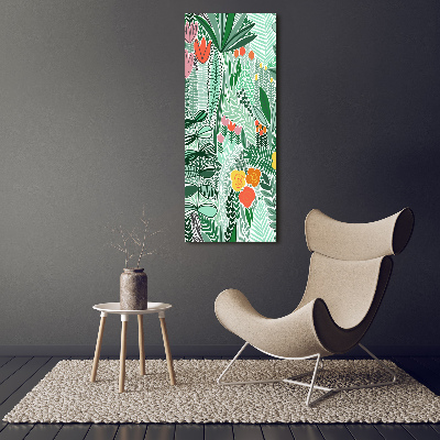 Foto obraz na płótnie pionowy Tropikalne kwiaty