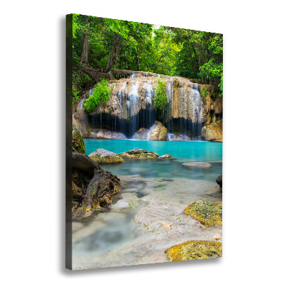 Foto obraz na płótnie pionowy Wodospad w dżungli