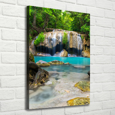 Foto obraz na płótnie pionowy Wodospad w dżungli
