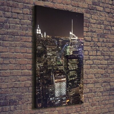 Foto obraz na płótnie pionowy Nowy Jork nocą