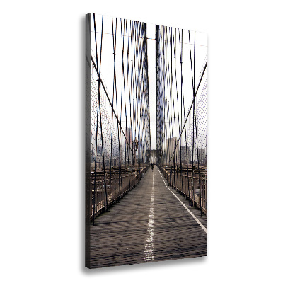 Foto obraz na płótnie pionowy Most Brookliński