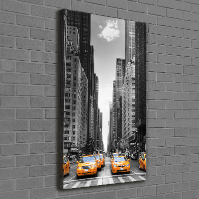 Foto obraz na płótnie pionowy Taksówki Nowy Jork