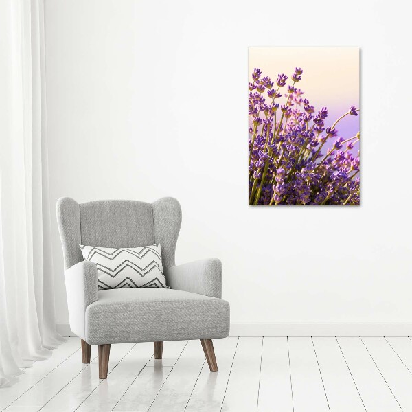 Nowoczesny obraz canvas na ramie pionowy Lawenda