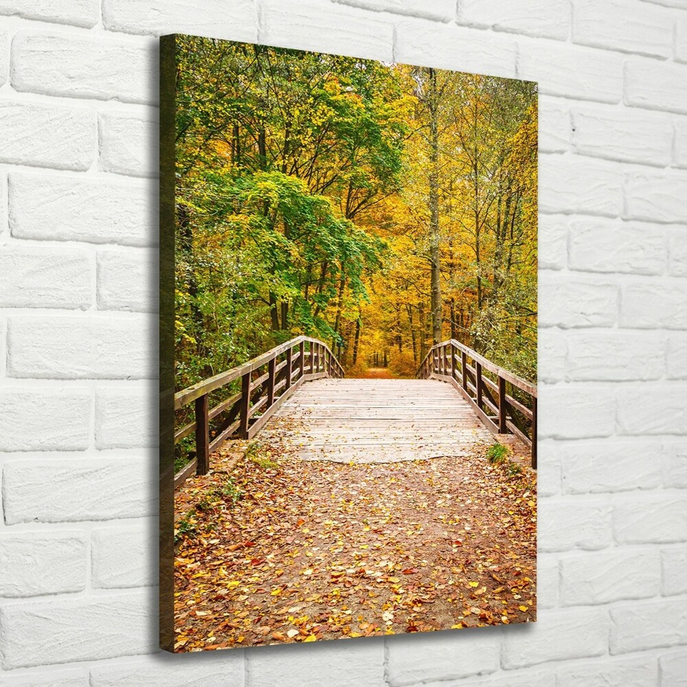 Foto obraz canvas pionowy Las jesienią