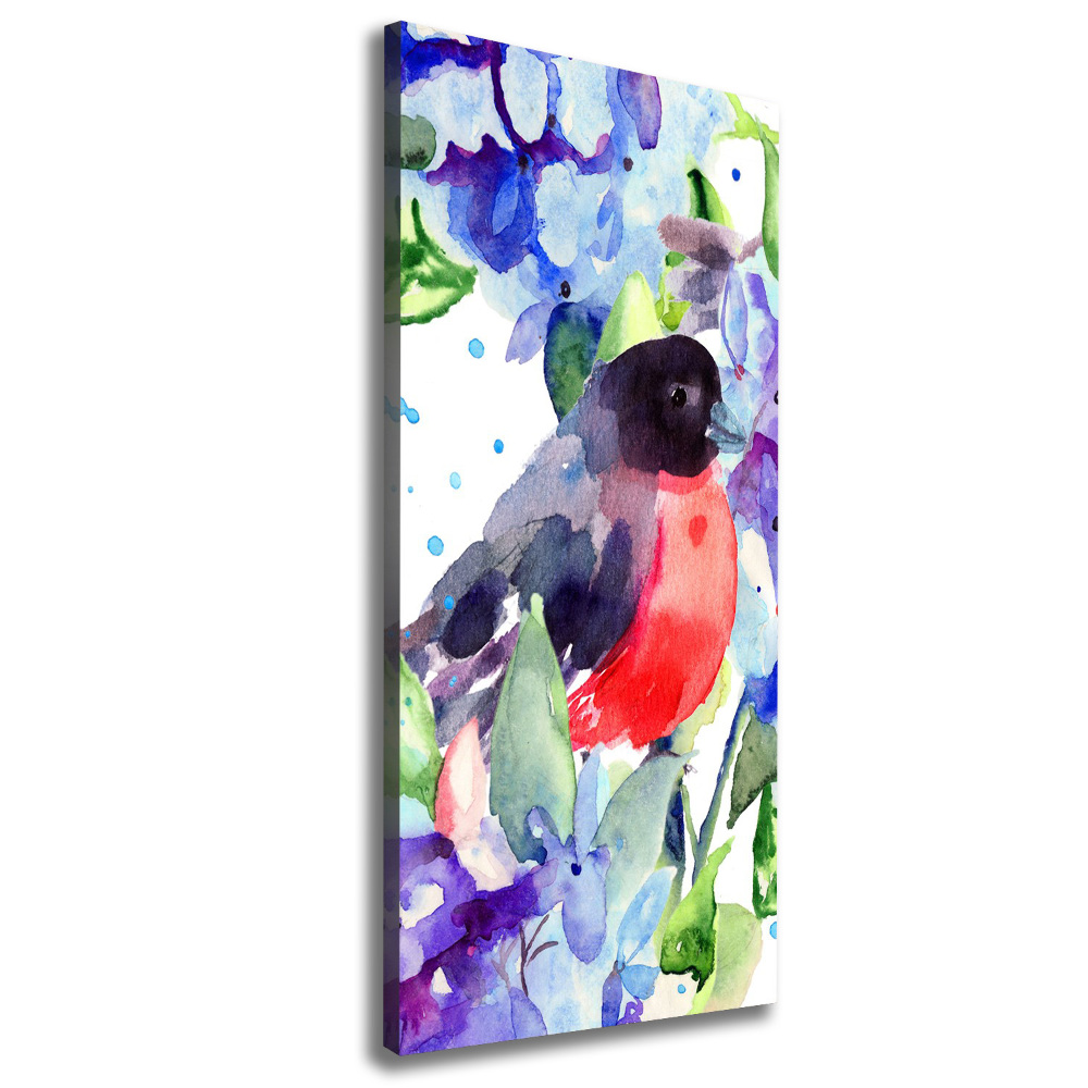 Foto-obraz canvas na ramie Ptaki i kwiaty