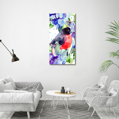 Foto-obraz canvas na ramie Ptaki i kwiaty