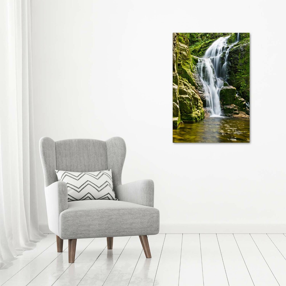 Foto obraz na płótnie do salonu pionowy Wodospad