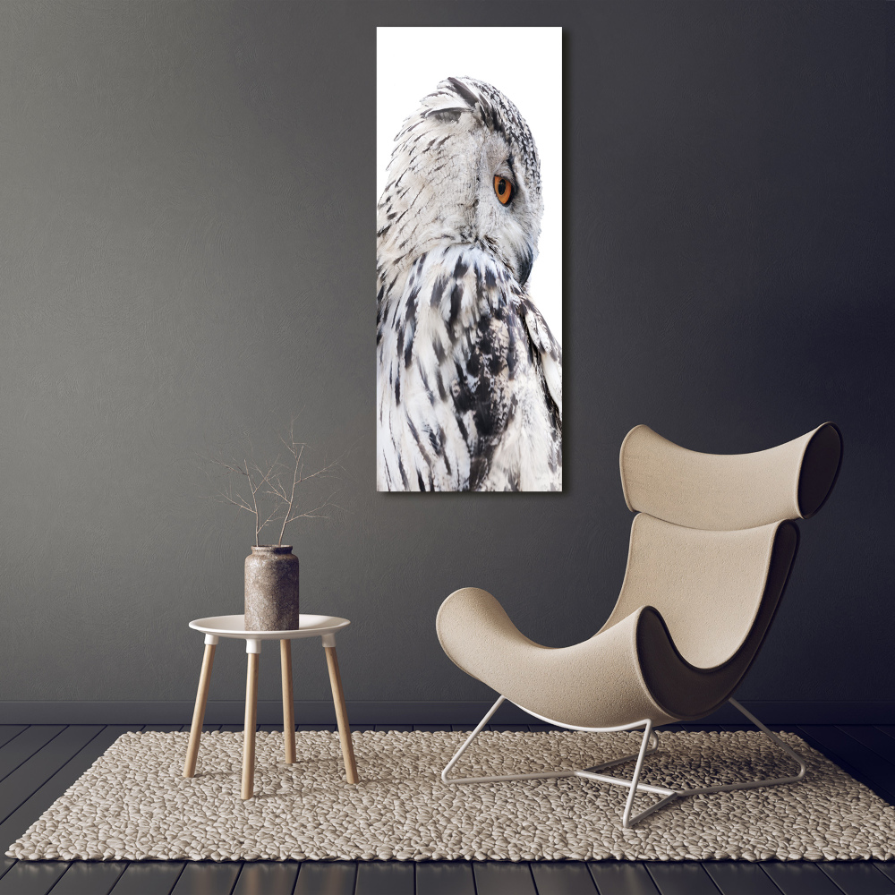 Foto obraz na płótnie do salonu pionowy Biała sowa