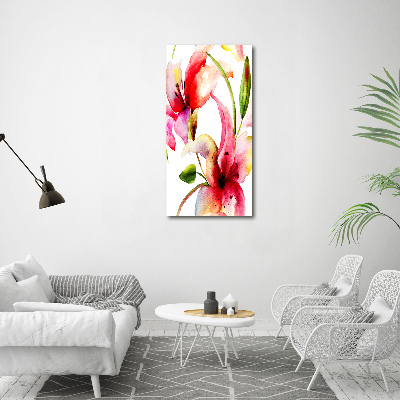 Foto obraz canvas pionowy Kwiaty lilii