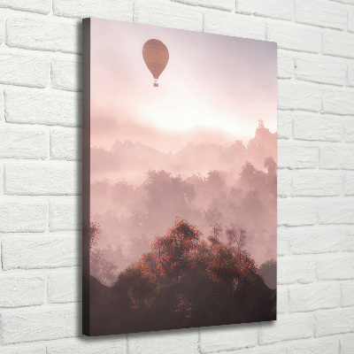 Foto obraz na płótnie pionowy Latający balon las