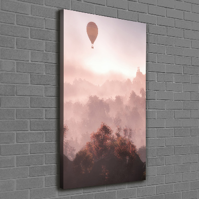 Foto obraz na płótnie pionowy Latający balon las