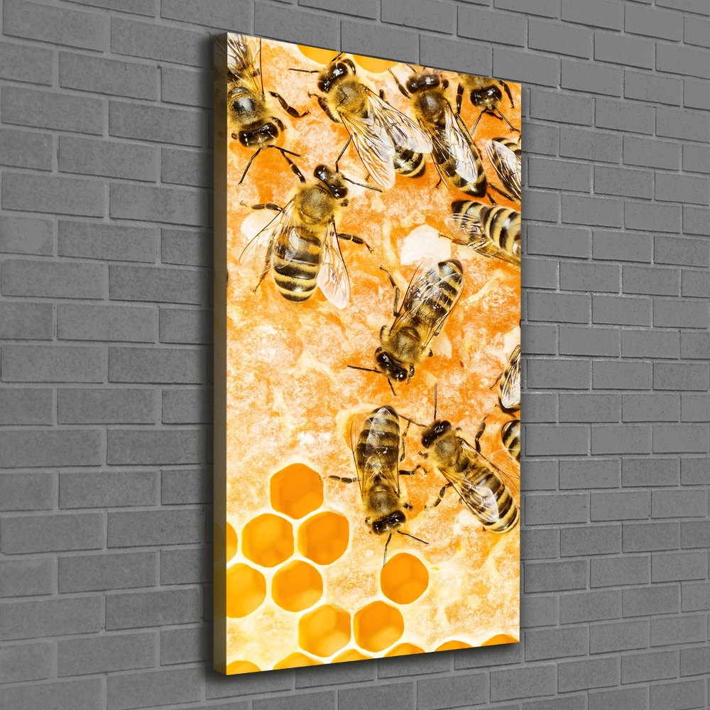 Foto obraz na płótnie pionowy Pracujące pszczoły