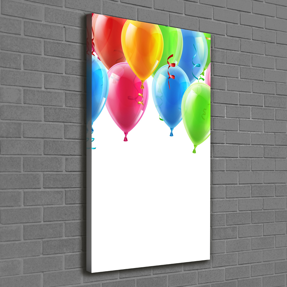 Foto obraz na płótnie pionowy Kolorowe balony