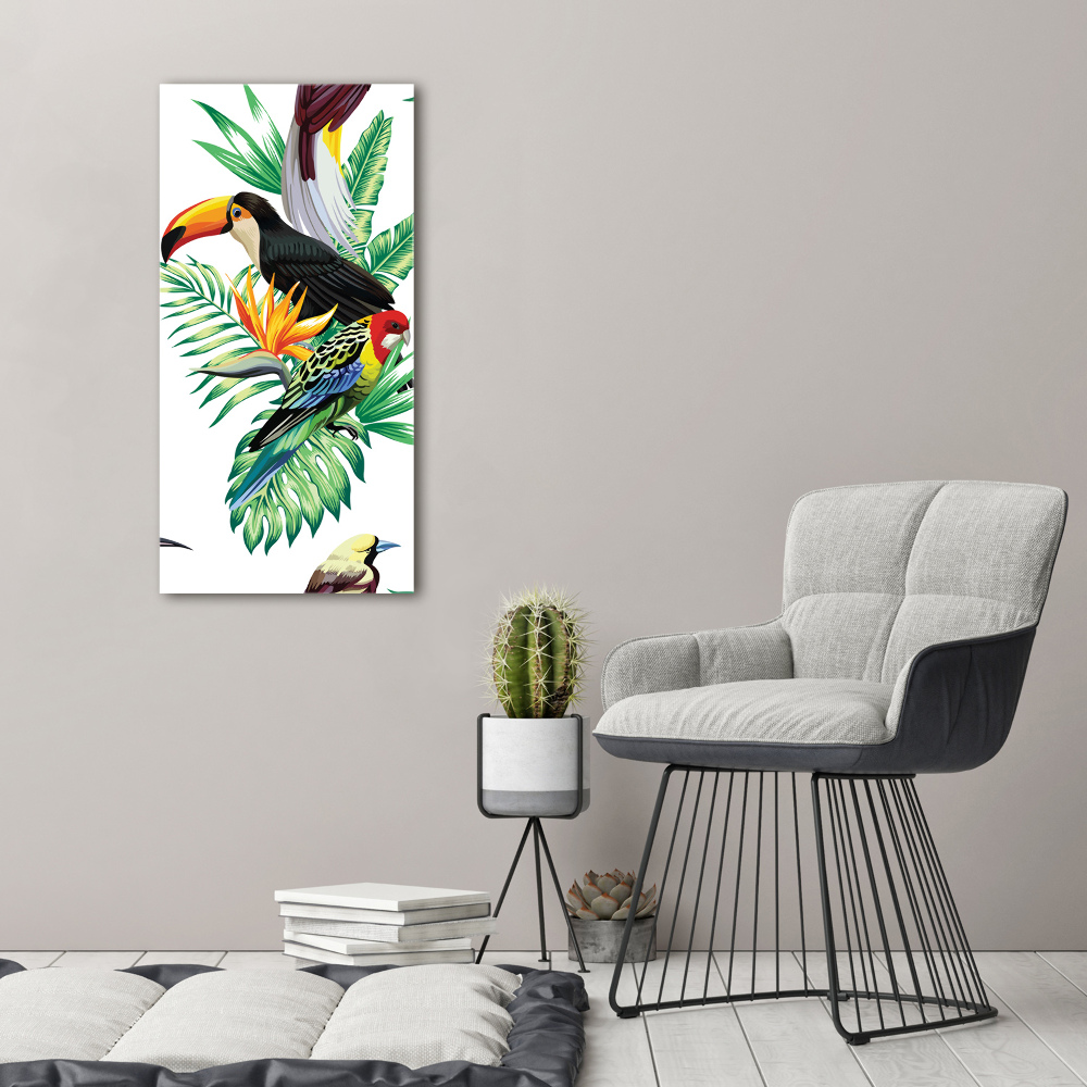 Foto obraz na płótnie pionowy Tropikalne ptaki