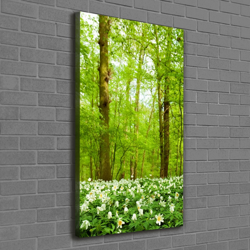 Foto obraz na płótnie pionowy Kwiaty w lesie