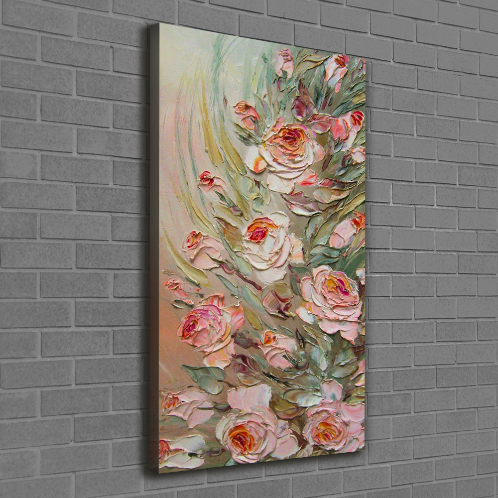 Foto obraz drukowany na płótnie pionowy Róże