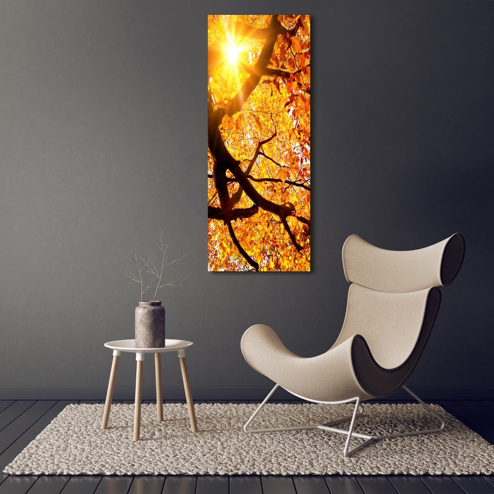 Foto obraz na płótnie pionowy Jesienne drzewo