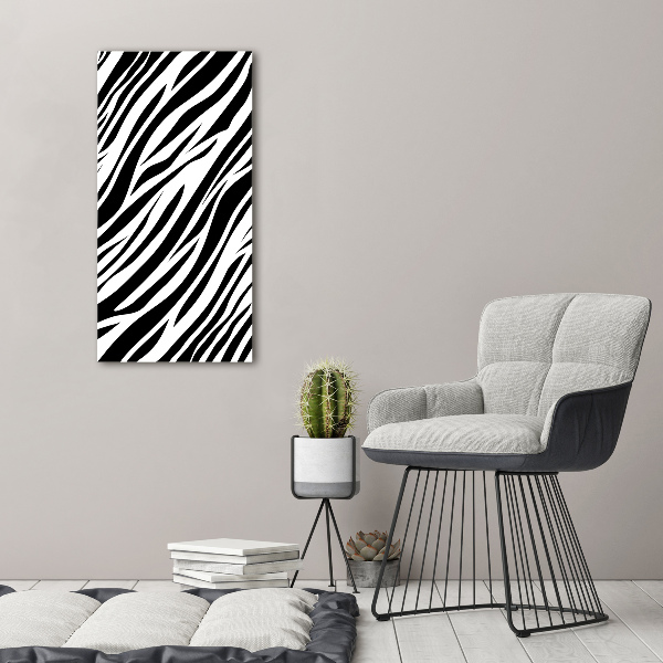 Foto obraz na płótnie do salonu pionowy Zebra tło