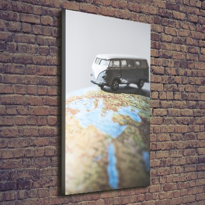 Foto obraz na płótnie pionowy Van na globusie