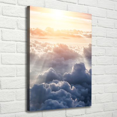 Foto obraz na płótnie pionowy Lot nad chmurami